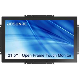 21.5 Inch FHD Capacitive Touch Screen Monitor,10-Point Multi-Touch Industrial Display with HD-MI,VGA,VESA Mounting Open Bracket Installation,Open Frame Touch Monitor