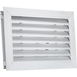 16 x 10 Inch Door Air Vent Cover, Aluminum Grille Ventilation Cover, Louvered Door Vent Grille, for Cabinet Wardrobe Door, Silver Tone
