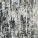 8x10 Area Rugs Washable Rug: Large Modern Abstract Living Room Rug Soft Anti-Skid Thin Carpet Indoor Floor Non-Shedding Carpets for Bedroom Dining Farmhouse Nursery Home Office Black Grey Gold