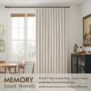 MIULEE Beige Pinch Pleated 100% Blackout Linen Curtains 102 Inch Length 2 Panels Set, Black Out Memory Trained Pleat Curtains Light Blocking Room Darkening Drapes for Bedroom Living Room Window