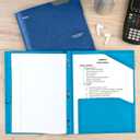 Five Star 2-Pocket Folder, 4 Pack, Plastic Folder with Stay-Put Tabs and Prong Fasteners, Holds 8-1/2" x 11" Paper, Tidewater Blue, White, Amethyst Purple, Harvest Yellow (38064)