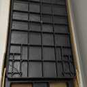 ELAFROS Heavy Duty Plastic Utility Cart 34 x 17 Inch - Work Cart Tub Storage W/Deep Shelves and Full Swivel Wheels Safely Holds up to 550 lbs - 2 Tier Service Cart for Warehouse,Garage, Cleaning (Black)