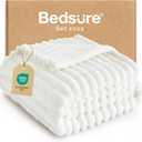 Bedsure White Throw Blanket for Couch - GentleSoft Cozy Soft Blankets for Women, Cute Small Fleece Throws for Girls, House Bedroom Decor Aesthetic Gift for Women, Off White, 50x70 Inches