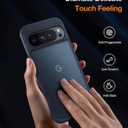 TORRAS Shockproof for Google Pixel 9 Pro XL Case [16Ft Military Grade Drop Tested] Translucent Slim Protective Anti-Scratch Anti-Fingerprint Phone Case for Pixel 9 Pro XL, Black
