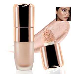 Boobeen Face Liquid Highlighter Makeup Stick, Long-lasting Waterproof Shimmer Bronzer, Silky Smooth Cream Highlighter, Three-dimensional Shimmer