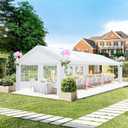 COBIZI 10x30 Party Tent Heavy Duty, Large Outdoor Event Tents for Parties with 8 Sidewalls & Built-in Sandbags,Waterproof Wedding Canopy Gazebo Commercial Tent for Carport,Camping,Patio,Windproof (20'x40'FT, white1)