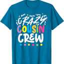 The Crazy Cousin Crew Unisex-Kids T-Shirt, Black, Small, Short Sleeve Small