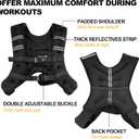 POWER GUIDANCE Weighted Vest for Men & Women with Reflective Stripes,Adjustable Workout Vest for Running, Jogging, Walking & Strength Training, Comfortable Rucking Weight Vest (15lbs)