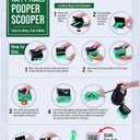Small Pet Select Pooper Scooper, Dog Poop Scoop w/Bags for Pet Waste, Portable Design with Leash Clip and Bag Dispenser