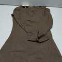 Valiamcep Women's Long Sleeve Dress Crewneck Bodycon Dresses Ribbed Knit Slim Fit Casual Mini Dress (Brown, S)