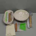 Banneton Basket Set of 2, 10" Oval & 9.7" Round Banneton Bread Proofing Basket with Liners, Bread Lame, Silicone Baking Mat, Danish Whisk, Brush, Proofing Bowls Sourdough Starter Kit Tools