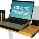 Treadmill Desk Attachment - Joymaney Adjustable Laptop Workstation with Wrist Rest, Cup Holder & Phone Slot- Fits Treadmills up to 32"
