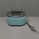 Mueller Retro Toaster 2 Slice with 7 Browning Levels and 3 Functions: Reheat, Defrost & Cancel, Stainless Steel Features, Removable Crumb Tray, Under Base Cord Storage, Turquoise