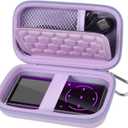 Comecase MP3 & MP4 Player Case for SOULCKER/G.G.Martinsen/Grtdhx/iPod Nano/Sandisk Music Player/Sony NW-A45 and Other Music Players with Bluetooth. Fit for Earbuds, USB Cable, Memory Card Purple