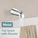 9-Setting Rain Shower Faucet Trim Kit Compatible with 13/14 Series, High Pressure 5.5" Round Rain Shower Head& Tub Handle Set, Chrome (Valve& Catridge Not Inclued)
