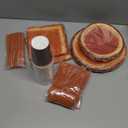 200 Pieces Camping Wood Grain Slice Party Supplies Set Paper Plate Cup Napkin for Camping Woodland Baby Shower Lumberjack Birthday Featuring a Round Wooden Slice Die Cut Edge Design Serve 25