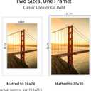 YESKAY 20x30 Picture Frame White Set of 3, Display Pictures 16x24 with Mat or 20 x 30 Without Mat, Poster Frames 20x30 for Wall Hanging Horizontal and Vertical