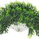 20Pcs Artificial Greenery Stems Leaves, 26'' Fake Ficus Garland Spray Plants Faux Greenery Leaf for Centerpieces Wedding Arch Flower Bouquet Table Home Decoration (20Pcs, 26inches)