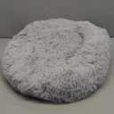 Hoewina Dog & Cat Bed for Indoor Cats, 20in Calming Donut Bed for Puppy and Kitten, Washable Round Fluffy Pet Bed for Small Medium Dogs and Cats (Light Grey)