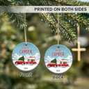 7 x Happy Camper Decor 2025 Christmas Ornament - Gifts for Camping Enthusiasts, Winter Decorations for Home, Gifts for Campers, Ceramic Christmas Ornament