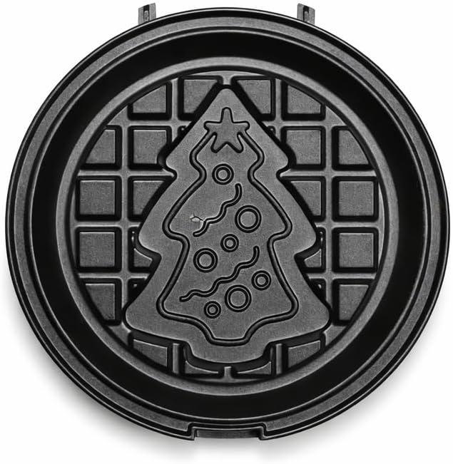 KEINVE Christmas Tree Waffle Maker Plates 4", Easy Release, Dishwasher Safe, Nonstick Halloween Waffle Plates for KEINVE Waffle Maker (228AK)