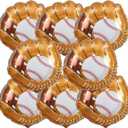 3 x 8 Pcs Baseball Glove Foil Balloon
