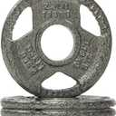 Fitvids 2-Inch Olympic Cast Iron Weight Plate for Strength Training & Weightlifting, Multiple Sizes