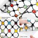 4 x Window Privacy Film Frosted Glass Window Sticker Window Film Static Glass Cling Tint Non-Adhesive for Home Door Decorative Frosting Cover 17.5 X 78.7 inch (Clear-colored Bricks)