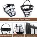 2 Pack Reusable Cone Coffee Filter #4, Washable Fine Mesh Permanent Replacement coffee filters Basket for Most 8-12 Cup Drip Coffee Makers, Compatible with Coffee Bar Brewer and Machine Accessories