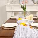 8 Pack White Cheesecloth Table Runner 10ft Boho Gauze Fabric 120 Inch Cheese Cloth Table Runner Rustic Sheer for Holiday Baby Shower Party Dcor Home Wedding Decoration