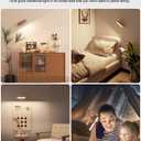 DetarZinLED Wooden Wall Sconce Battery Operated with Remote,Rechargeable Wall Lights for Bedroom with 3 Color Temperature, Magnetic, Stick-On, Dimmable Wall Reading Lights (Walnutwood, 2 Pack)
