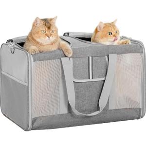 Sedioso Extra Large Cat Carrier for 2 Cats, 24x14x16in Pet Carriers for Cat and Dog Up to 40lbs, All-Sided Large Mesh Cat Carrier with Great Ventilation, Portable Soft Sided Pet Carriers for Traveling