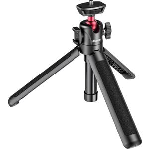 MT-16 Extendable Selfie Stick Tripod, 4-Section, 44 cm / 17.3 in, 2 KG Load Capacity, 360° Rotatable Ball Head, Cold Shoe Mount, Universal 1/4" Screw for Phone, Camera, Microphone, and LED Light Mount
