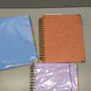 LemonSecret 3 Pcs Hardcover Spiral Notebook Journal with Removable Divider Tab B5 8"x10 Large 5 Subject Notebook College Ruled 300 Page Leather Notebooks for Office School Business(Purple, Blue, Pink)