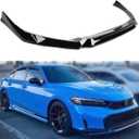 Front Lip Compatible with Honda Civic Sedan & Hatchback 2025 2026, Front Bumper Air Dam Chin Splitter Body Kit (Glossy Black)