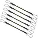 Bungee Cord with Carabiner Heavy Duty Bungee Cords with Carabiner Hooks Strong Elastic Rope Camping Accessories for Luggage Cargo Camping RV Hand Carts (12" 6pcs)