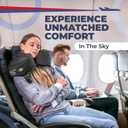 Air Bow Comfortable Travel Pillow - Airplane Pillow for Head, Neck, & Chin Rest, Inflatable & Soft Neck Pillow - Durable Material with Hygienic & Washable Cover, Easy to Inflate & Deflate (Gray)