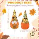 12 Pcs Friendsgiving Ornaments Gnomes Plush Friendsgiving Hanging Gnomes with Pumpkin Holding Cards for Thanksgiving Tree Decorations Holiday Party Supply