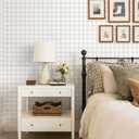 Heroad 17.3"x385" Plaid Peel and Stick Wallpaper Neutral Wall Paper Boho Checkered Contact Paper Self Adhesive Removable Wallpaper for Bathroom Kitchen Cabinets Waterproof Decor Vinyl Roll
