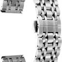 BINLUN Stainless Steel Watch Band High-end Replacement Watch Band 6 Color for Women Men(Gold, Silver, Black, Rose Gold, Gold Tone, Rose Gold Tone) 13 Size (15mm)