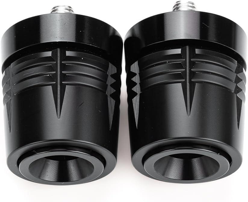 MOWOK Fit For Kawasaki Ninja 250 300 400 1000 ZX10R ZX6R Z900 Z400 Vulacn s 650 M8 Motorcycle Handlebar Plug Handle bar Ends Sliders (Black)