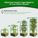 6 Pack Tomato Cages, 41.7" H Square Tomato Plant Stakes Support Cages Trellis for Garden Climbing Vegetables Flowers Fruits,Extra Bold
