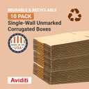 BOX USA Side Loading Shipping Boxes Large 30"L x 5"W x 24"H 10-Pack - Corrugated Cardboard Box for Moving, Mailing, Packing, Packaging and Storage