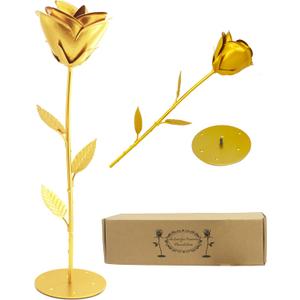 50th Anniversary Gold Gifts Golden Rose Romantic Gifts for Women Gold Table Decor Sweetheart Table Decorations Wedding Regalos para Mujer Gift for Girlfriend Wife Christmas Valentine's Day