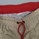 Gleeease Mens Swim Trunks 5 Inch with Mesh Lining Quick Dry Stretch Bathing Suits for Men Board Shorts Men's Swimwear Khaki
