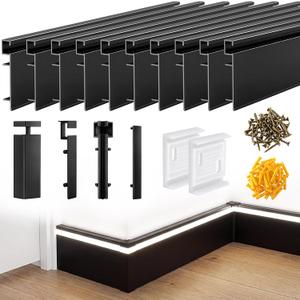 10 Pack 3.3ft LED Baseboards, 78x12mm Aluminum Lighting Skirting