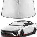 EcoNour Windshield Sunshade Compatible for Hyundai Elantra 2021-2024 2025 2026, Sun Visor for Front Windshield & Window Sun Shade Cover, UV Heat Blocker & Protector, Car Accessories