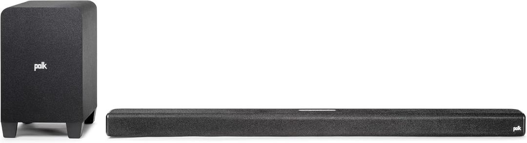 Polk Audio Signa S4 TV Sound Bar with Subwoofer - Dolby Atmos Audio VoiceAdjust & BassAdjust Technology, HDMI eARC, Wireless Subwoofer works with 8K, 4K, & HD TVs, Bluetooth, Wireless Streaming