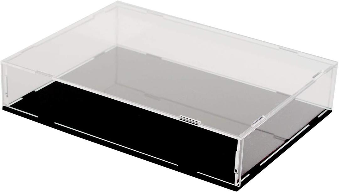 Evron Display Case for Collectibles Assemble Clear Acrylic Box Alternative Glass Case for Display Action Figures Home Storage & Organizing Toys (10.5x7.5x2 inch; 26x19x5 cm)