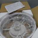 13" Small Ceiling Fan with Light with Remote Low Profile Flush Mount Modern Fandalier, LED Fan Light, Compact Ceiling Fans Lighting for Bedroom Small Room White